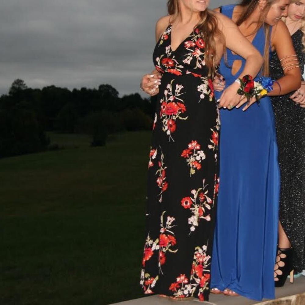 Red floral dress!